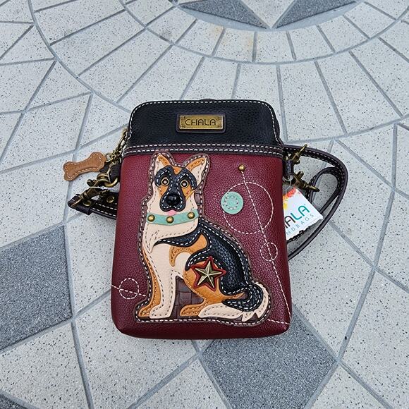 Chala Vegan Leather Doggie Mini Convertible Crossbody Cell Phone Bag - Picture 2 of 9